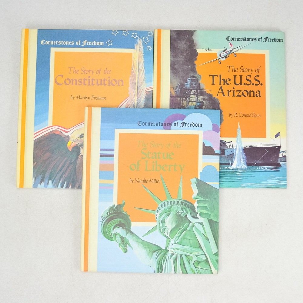 Children’s Press Cornerstones of Freedom, Constitution, Statue of Liberty, USS A