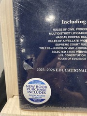 Federal Rules of Civil Procedure, Educational Edition 2025-2026 Paperback