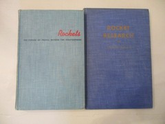 ROCKETS (1945 by LENT) + ROCKET RESEARCH (1944 by LEY) SET (2) HARDCOVER BOOKS