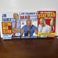 Lot of 3 Jim Cramer Books: Getting Back To Even, Mad Money, Stay Mad