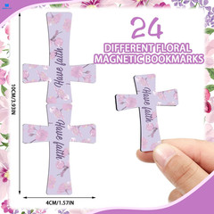 48 Pcs Magnetic Cross approx. 10 x 4 cm/ 3.9 x 1.57 inches, Multicolor