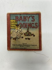 Antique 1904 Baby’s Doings Saalfield Publishing Muslin Cloth Childrens Book