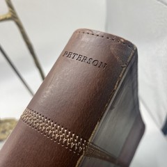 The Message Bible Eugene Peterson Apress Brown Leather Large Print Numbered USA