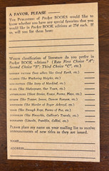 Pocket Book post card circa early 1940s unused VG+ for the vintage PB collector