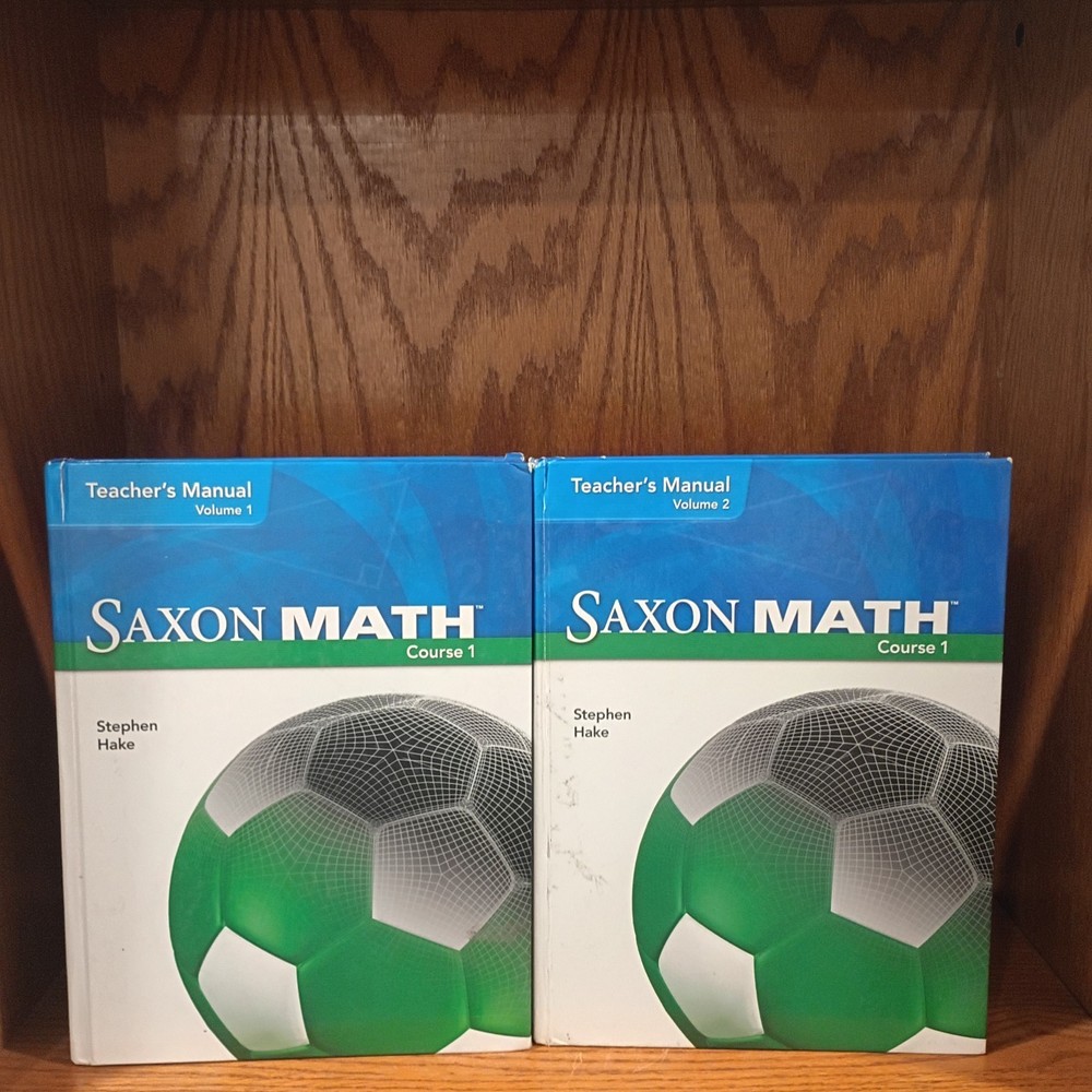 Volume 1 and 2 of Teacher’s Manual for Saxon Math Course 1 Hardcover