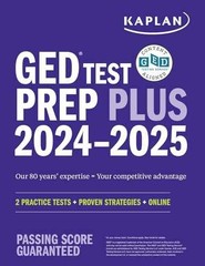 GED Test Prep Plus 2024-2025: – Paperback, by Kaplan Test Prep – Acceptable p