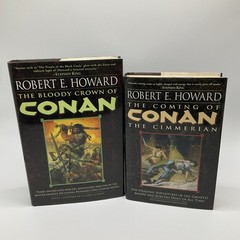 Lot of 2 Robert E. Howard Conan HC Books The Cimmerian Error DJ w/ Bloody Crown