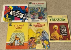 Vintage Sesame Street Hardcover Book Lot of 5 1970s/1980’s