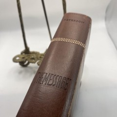 The Message Bible Eugene Peterson Apress Brown Leather Large Print Numbered USA