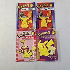 4x Pokemon Reader Paperback Scholastic Book Lot Tracey West -1ST PRINTING