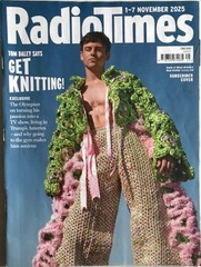 RADIO TIMES GET KNITTING TOM Daley Kim Kardashian Alan Carr Nov 2025 TV Magazine