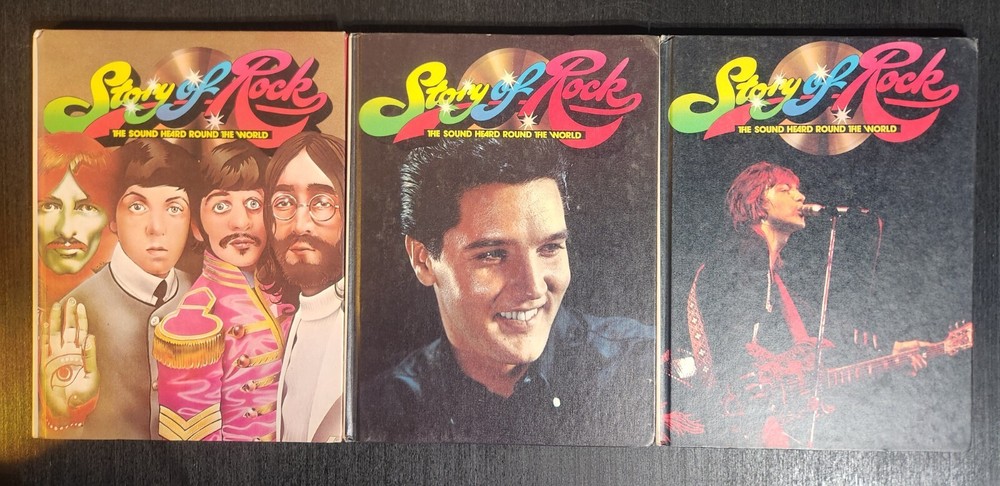 THE STORY OF ROCK: THE SOUND HEARD ROUND THE WORLD COMPLETE SET OF 3 HC BOK 1974