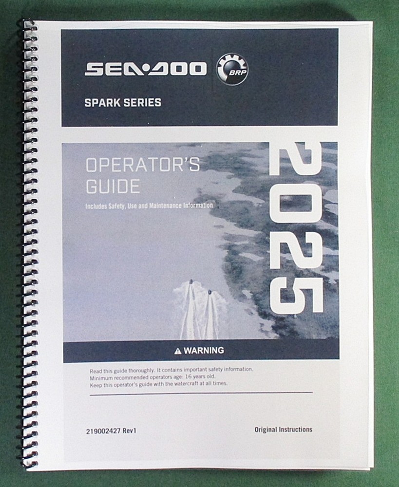 2025 SeaDoo SPARK Series Operator’s Manual w/ Protective Covers