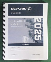 2025 SeaDoo SPARK Series Operator’s Manual w/ Protective Covers