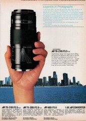 Sigma – 70-210mm AF Lens – Original Magazine Ad –