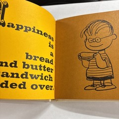 Happiness is a Warm Puppy Vintage Book Charles Schulz 1962 1st Edition HC DJ GC