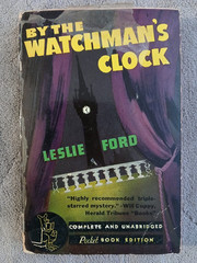 By The Watchman’s Clock Leslie Ford Vintage 1st Printing Pocketbooks Ed PB Good