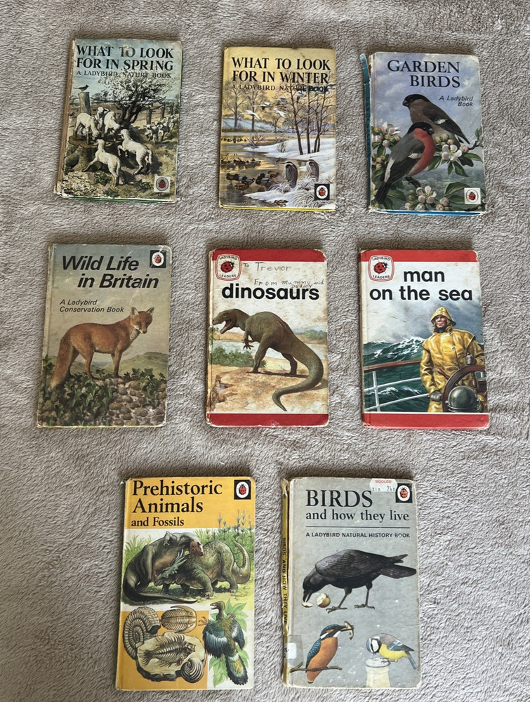 Ladybird Vintage Hardback Books x 8 – Nature Series 536 + 651 – 737 – 727