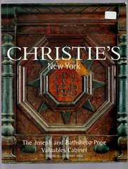 POPE Valuables Cabinet CHRISTIES 2000 History Geneology Maps Photos $2.4 million