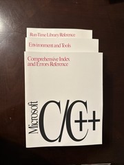 Microsoft Visual C++ 1.0 Environment Tools + Runtime + Index Errors Manuals