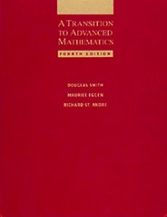 A Transition to Advanced Mathematics Hardcover Douglas, Standre,