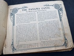 The Panama Canal World’s Greatest Engineering Feat Book w/24 Plates Naval ships