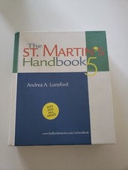 The St. Martin’s Handbook, Edition 5, Andrea A. Lunsford￼. Hard Cover VG