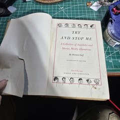 Try And Stop Me by Bennett Cerf / 1945 Vintage Hardcover Illustrated: Carl Rose