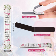 48 Pcs Bible Verse Magnetic Christian Bookmarks, 0.8X4.7In Inspirational Scriptu