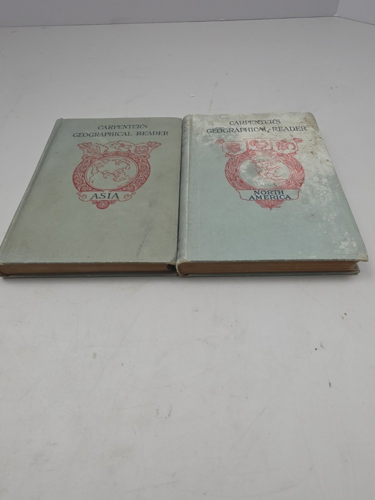 Carpenter’s Geographical Reader Asia 1897 & North America 1898 Antique
