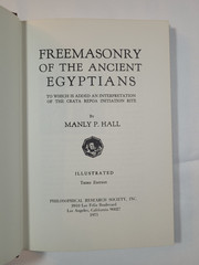 FREEMASONRY OF THE ANCIENT EGYPTIANS – MANLY P. HALL – 1971 – 3RD ED. – HC – VG+