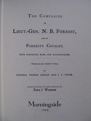 CAMPAIGNS OF GENERAL NATHAN BEDFORD FORREST – FORREST’S CAVALRY – BRAND NEW