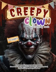 Creepy clown horror coloring book for adults, Halloween Dark beauty…
