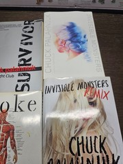 Lot of 6 Chuck Palahniuk Books in Hardcover and Paperback, Choke, Damn, Haunted
