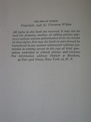 The Ides Of March by Thorton Wilder 1948 Hardcover