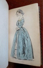 Women’s Fashion Dress c. 1830-40 Evening & Morning book w/ 65 hand color plates