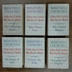 Winston Churchill WWII 6 Vol Cassell 1948 Book Society Jackets Solid Set