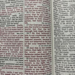 King James Reference Bible Giant Print Red Letter Burgundy Bonded Leather Cover