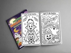 Book Halloween Fun Coloring Adventure kids 4-8