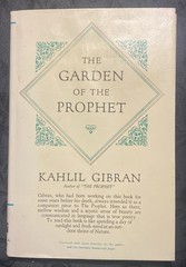 the garden of the prophet book, by kahlil gibran, 1961 Hardcover
