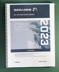 2023 SeaDoo GTI / GTR / WAKE Series Operator’s Manual w/ Protective Covers
