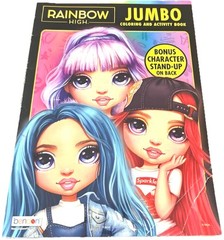 Bendon RAINBOW HIGH Fashion Dolls – Jumbo Coloring & Activity Book – MGA – Used