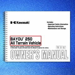 KAWASAKI Bayou 250 Owners Manual 2006 – STEEL WIRE BOUND – PROTECTIVE COVERS