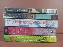 Great Novels Lot Of 5 Borges, Garcia Marquez, Cortazar, Kundera, Umberto Eco