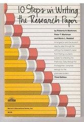 Ten Steps in Writing the Research Paper by Waddell, Markman 3rd Edition New