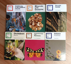 6 German Language Pocket Books 1977 Hallwag Taschenbuch Butterflies Minerals