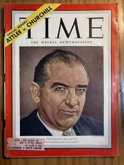 TIME Magazine, October 22, 1951 with Senator Joseph McCarthy on the Cover