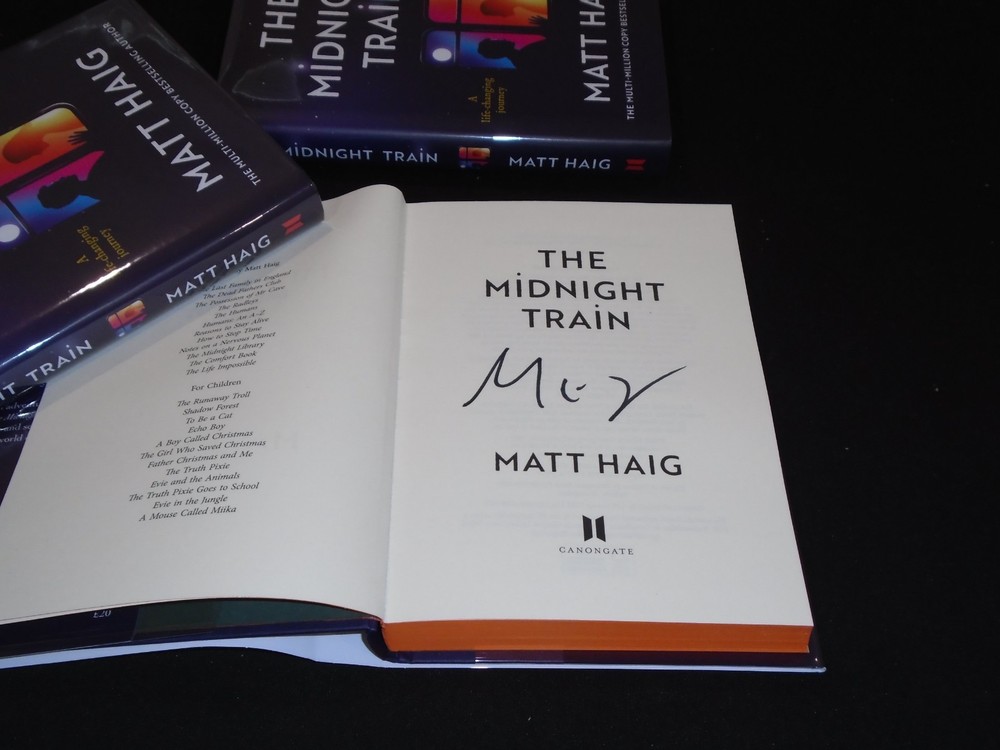 Signed Matt Haig The Midnight Train UK Deluxe 1ST Last Library