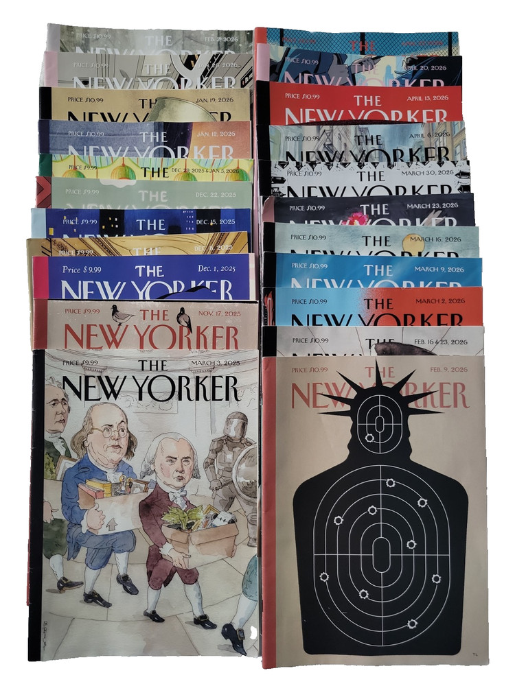 Lot Of 22, The New Yorker Magazines, (6) 2025, 16 (2026), Incomplete, Used