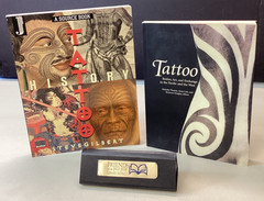 Lot of 2 Books on the History of Tattoos Oversized Illustrated Paperback GC – VG